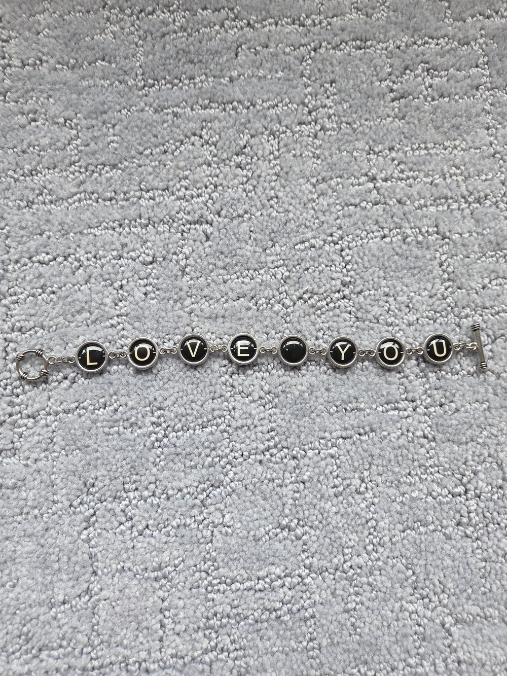 LOVE YOU Black Letter Charm Bracelet - Women Jewelry